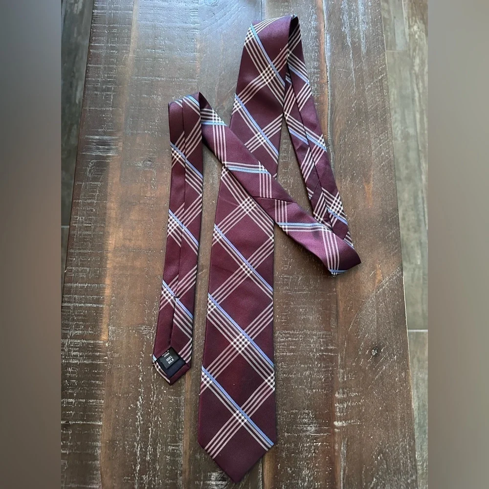 Michael Kors Burgundy Plaid Tie